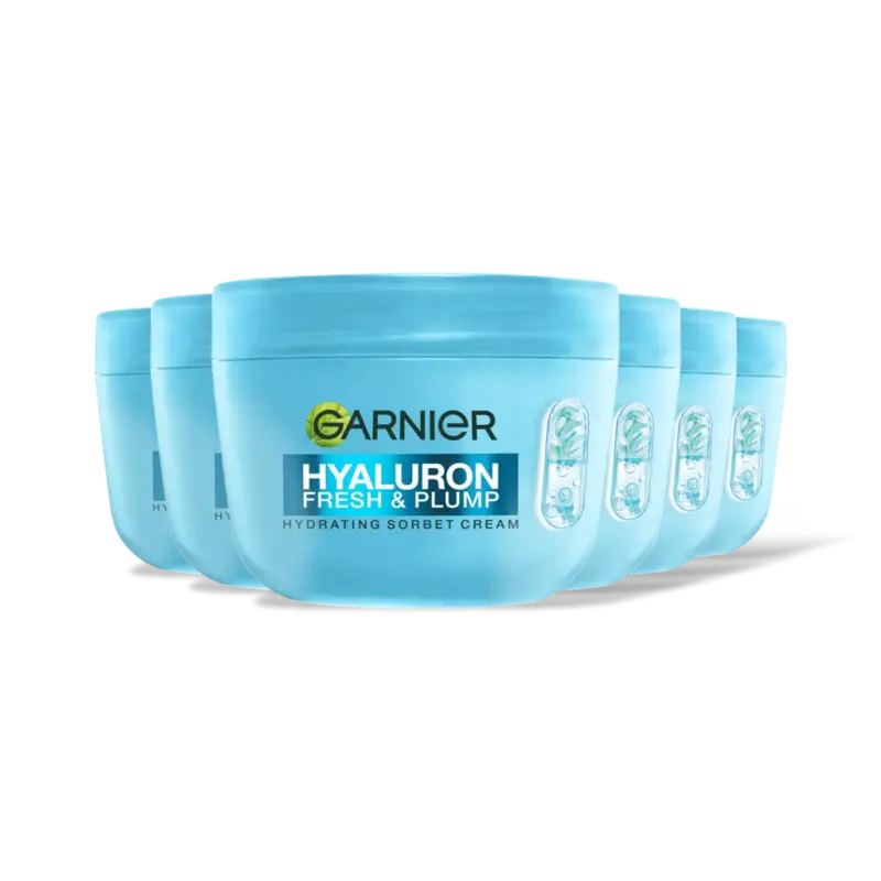 Garnier Hyaluron fresh & plump sorbet cream 6pck