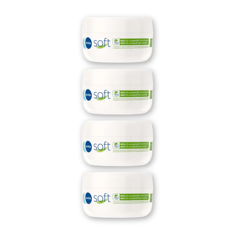 NIVEA Soft hydraterende creme 48u hydra 4-pack