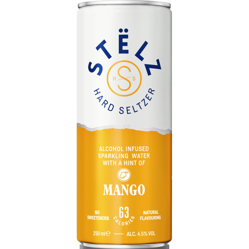 Een afbeelding van Stëlz Hard seltzer mango