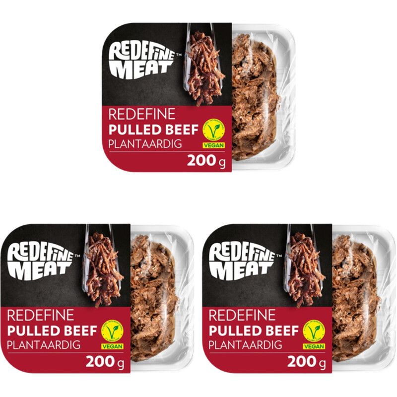 Een afbeelding van Redefine Meat Pulled beef 3-pack