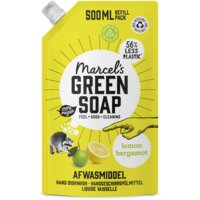 Een afbeelding van Marcel's Green Soap Afwasmiddel lemon & bergamot navulling