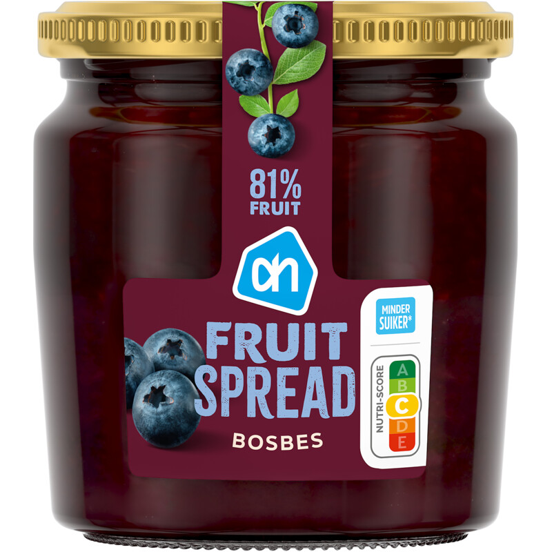 Een afbeelding van AH Fruitspread bosbes