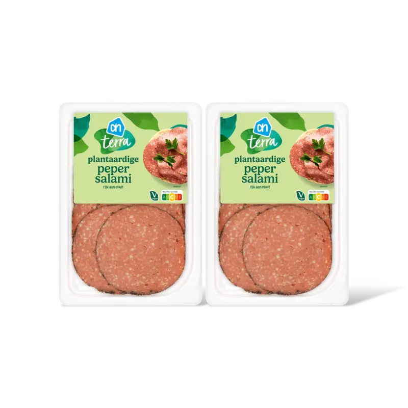 AH Terra Plantaardige pepersalami 2-pack