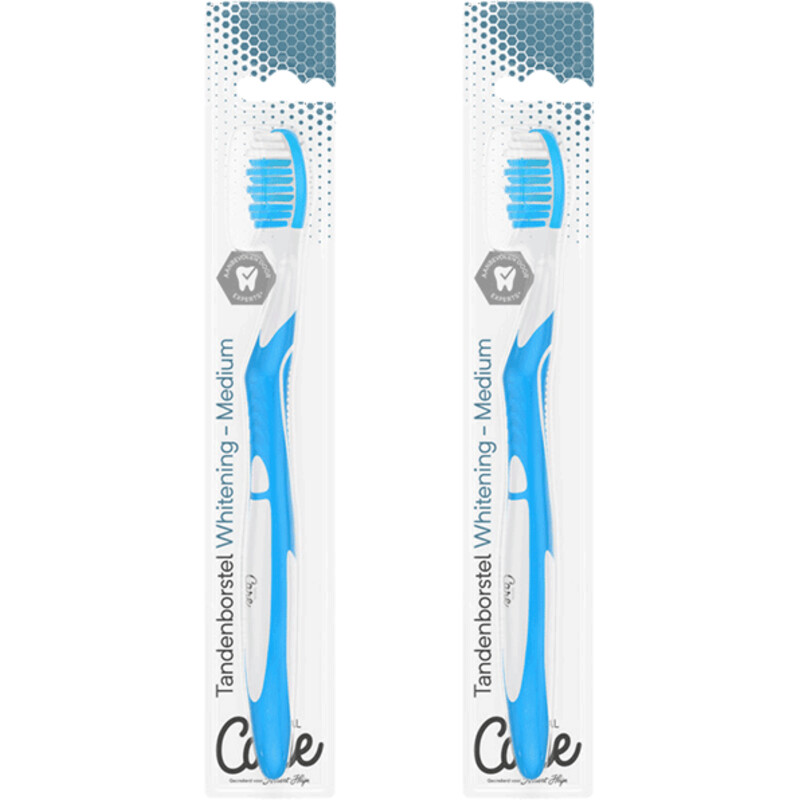 Een afbeelding van Care Tandenborstel whitening medium 2-pack