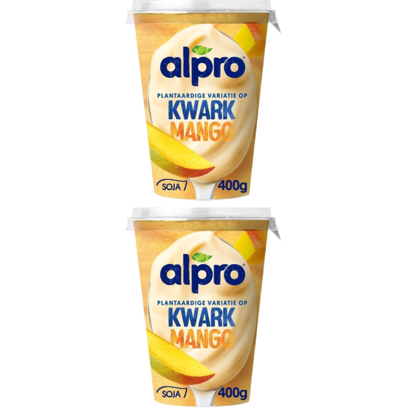 Een afbeelding van Alpro Plantaardige kwark mango 2-pack