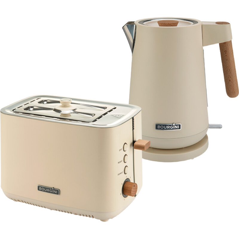 Een afbeelding van Bourgini Harmony toaster & kettle 1.7 liter