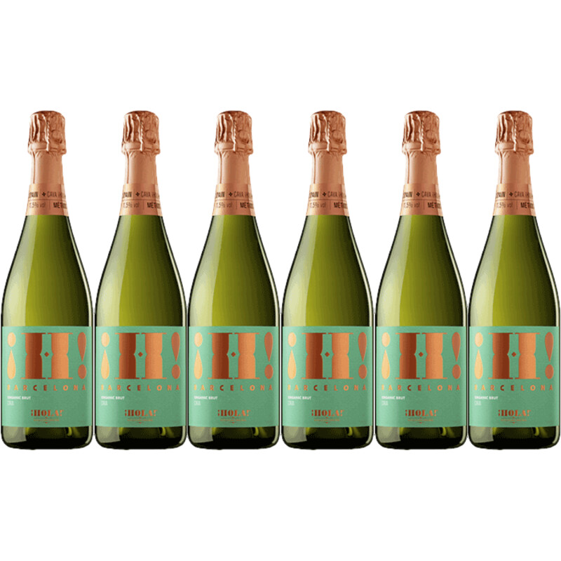 Een afbeelding van Hola! Barcelona organic brut cava 6 flessen