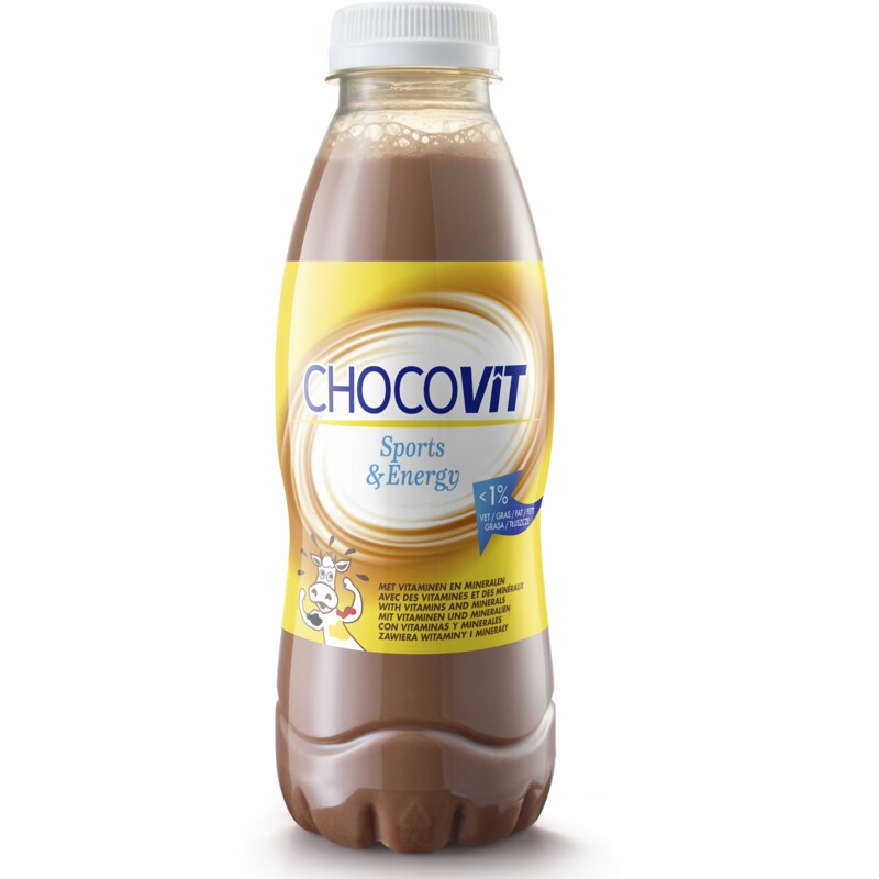 Een afbeelding van Chocovit Sports & energy chocolademelk bel