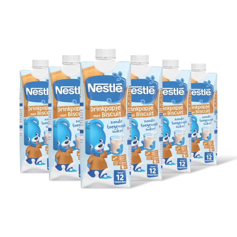 Drinkpapje met biscuit vanaf 12 mnd 6pck