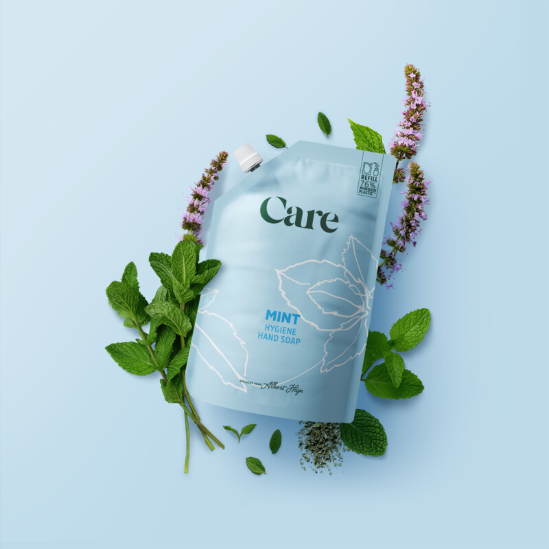 Een afbeelding van Care Mint hygiene hand soap refill