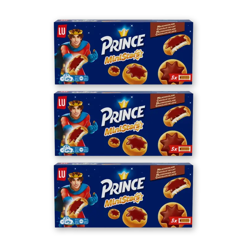 Prince ministars melkchocolade 3-pack