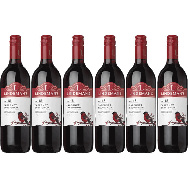Een afbeelding van Lindeman's Bin 45 cabernet sauvignon 6 flessen
