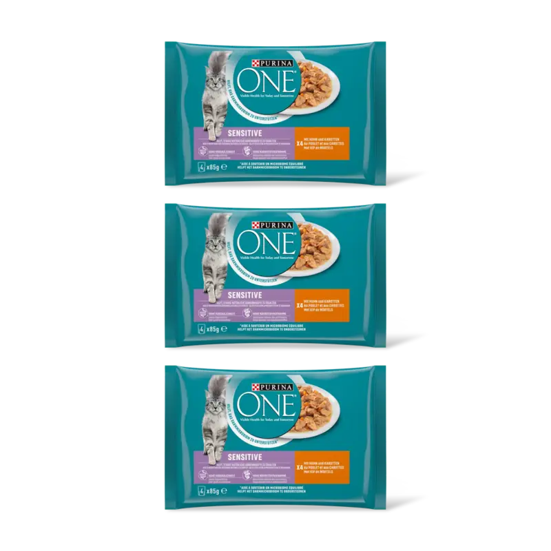 Sensitive met kip en wortels 3-pack