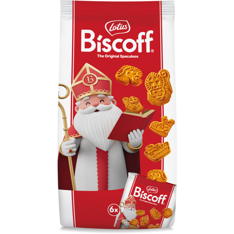 Een afbeelding van Lotus Biscoff Speculoos mini sintkoekjes bel