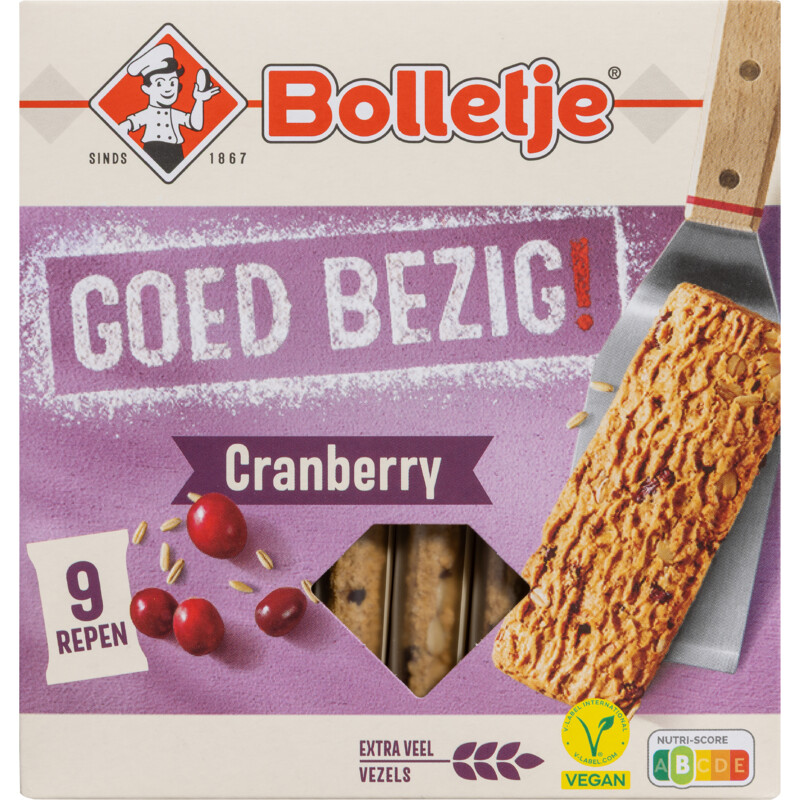 Bolletje Goed bezig graanrepen cranberry