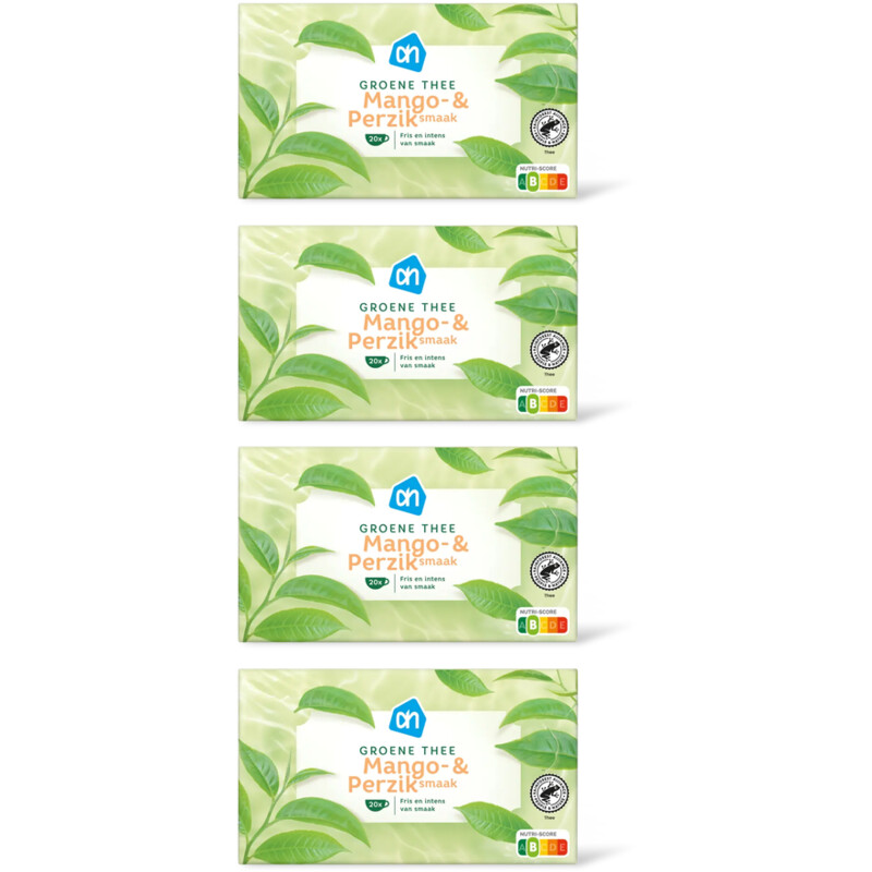 AH Groene thee mango & perziksmaak 4-pack