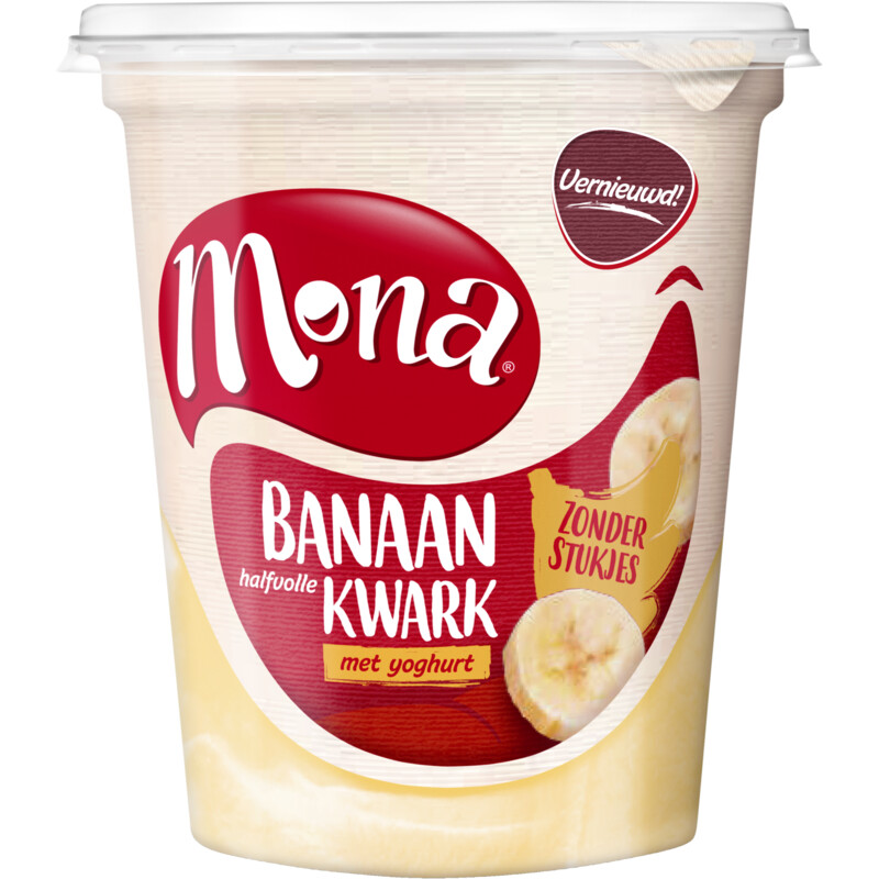 Een afbeelding van Mona Halfvolle bananen kwark