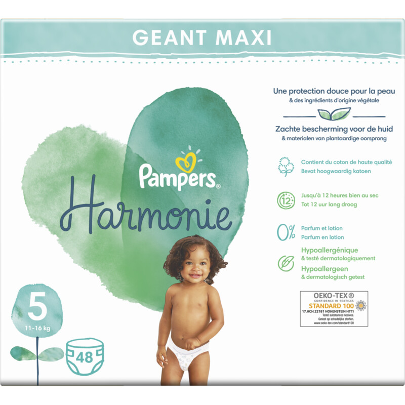 Een afbeelding van Pampers Harmonie luiers  maxi maat 5