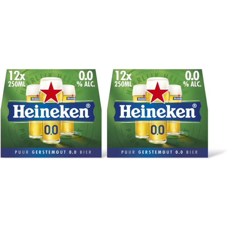 Heineken Premium pilsener 0.0 2x 12-pack