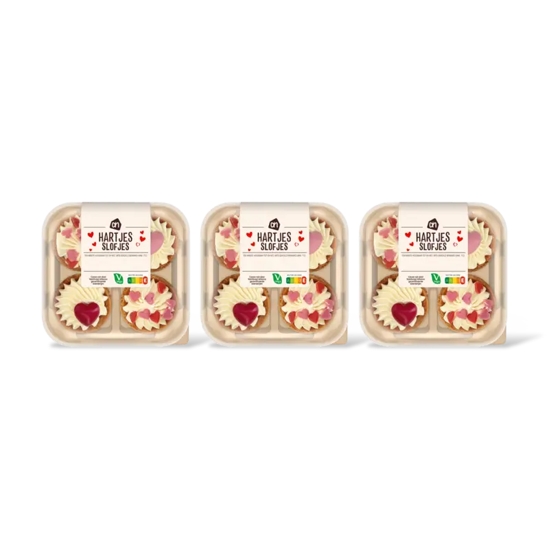 Hartjes slofjes 3-pack