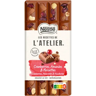 pdp-image-L'Atelier Melkchocolade cranberries & amandelen