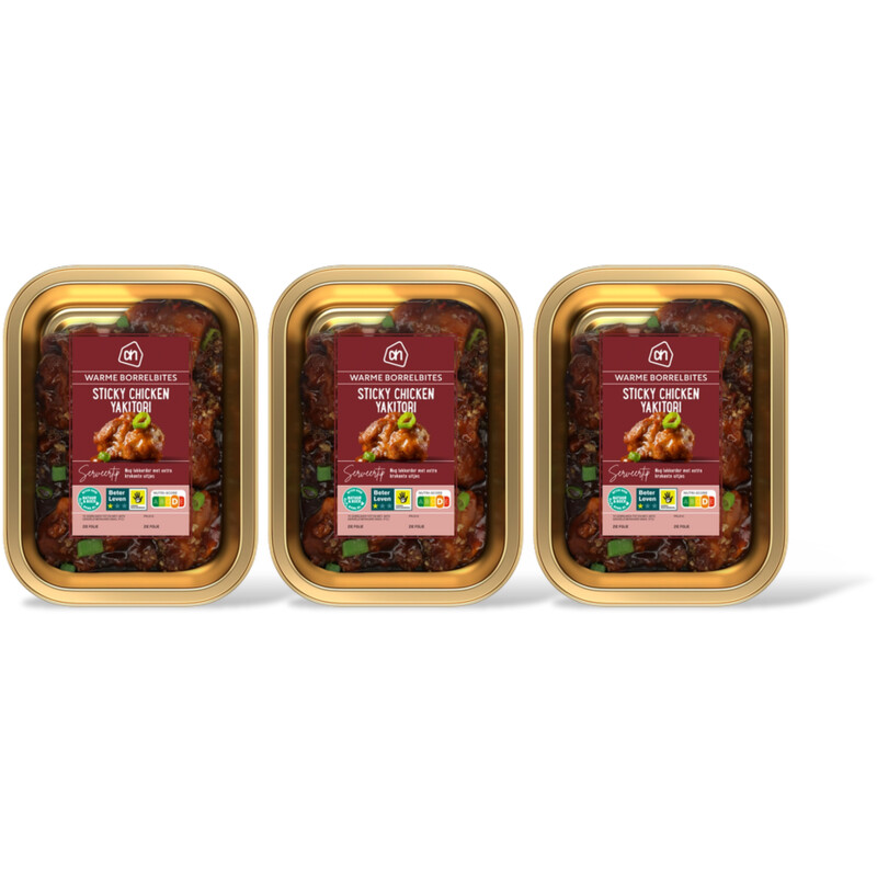 AH Sticky chicken yakitori 3-pack