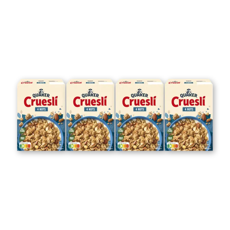 Quaker Cruesli 4 nuts 4-pack