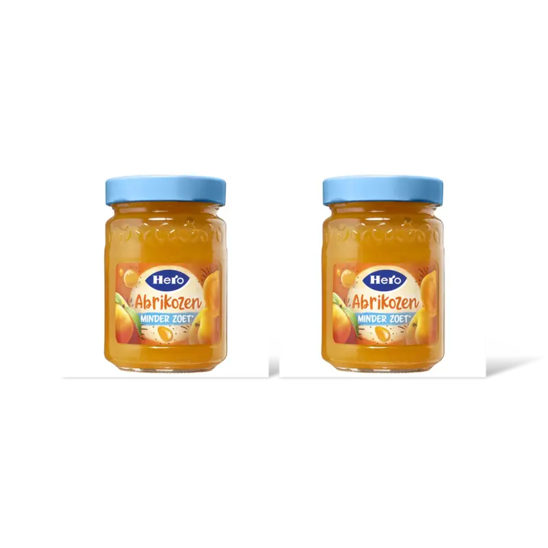 Hero Jam minder zoet abrikozen 2-pack