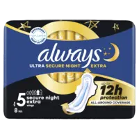 Always Ultra secure night extra maandverband