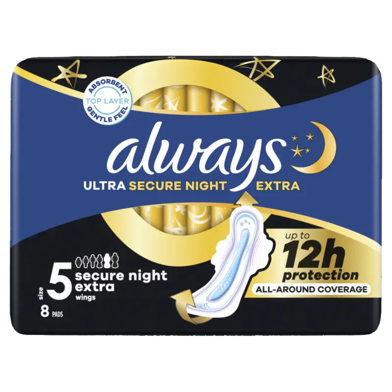 Ultra Maandverbanden Secure Night Extra (maat 5)
