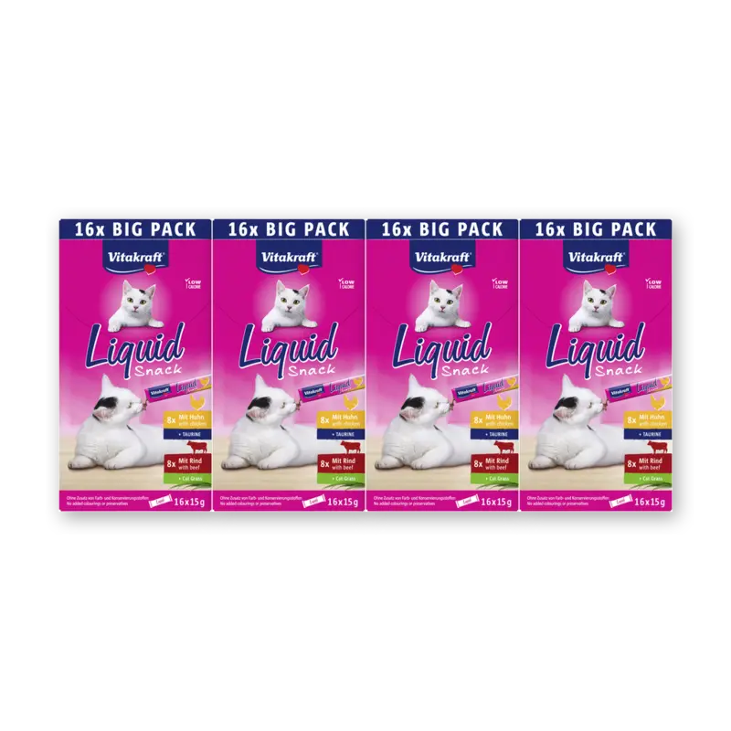 Liquid snack bigpack chicken en beef 4pk