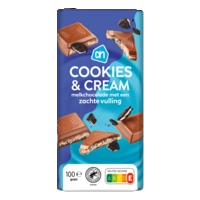 AH Cookies cream melkchocolade