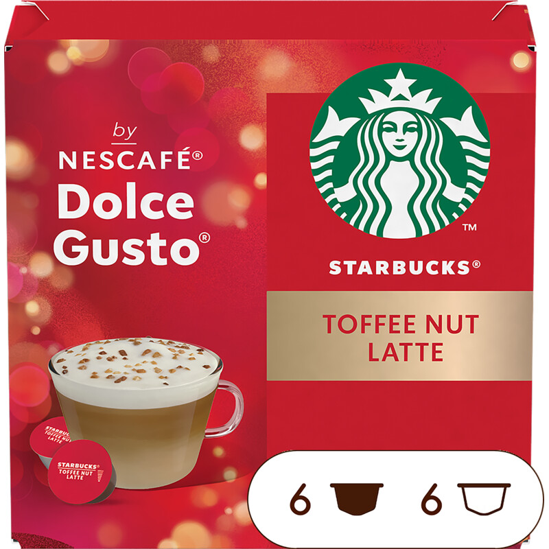 Een afbeelding van Starbucks Dolce Gusto compatible toffee nut latte