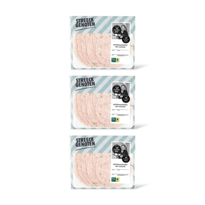 Boterhamworst met augurk 3-pack