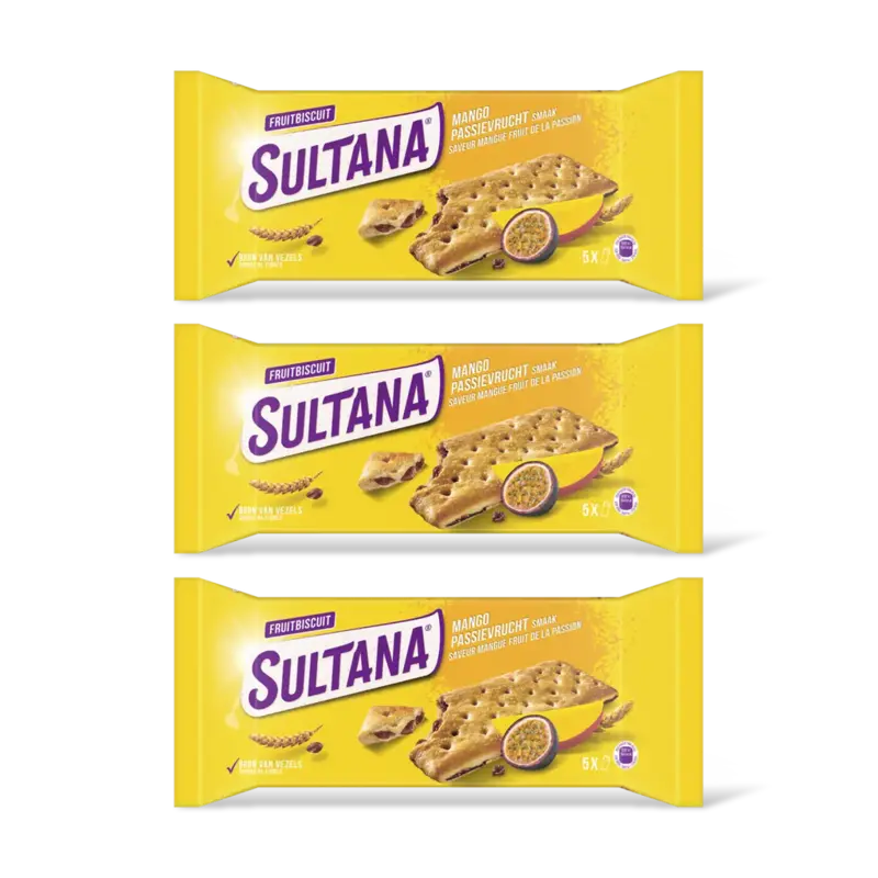Fruitbiscuit mango passievrucht 3-pack