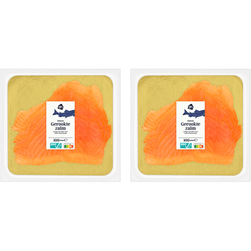 Een afbeelding van AH Intens gerookte zalm 2-pack