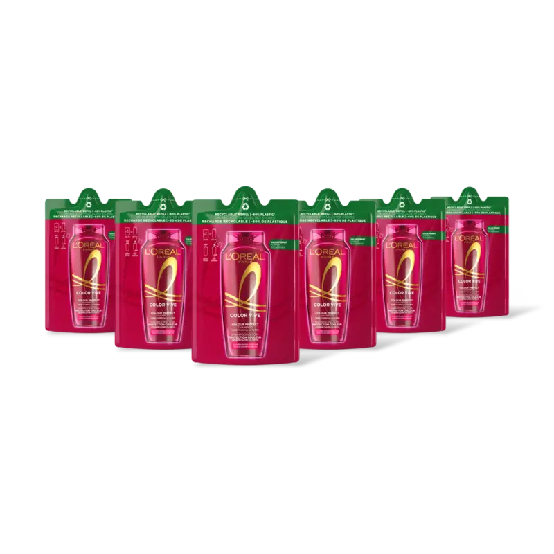 L'Oréal Paris Elvive Color vive shampoo refill 6-pack