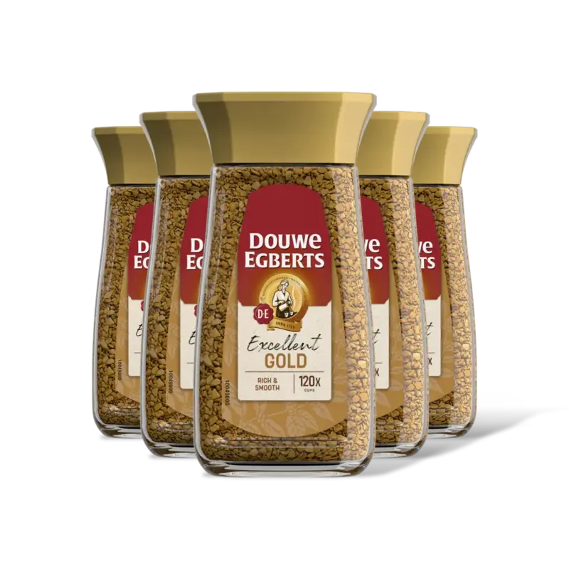 Douwe Egberts Excellent gold oploskoffie 5-pack