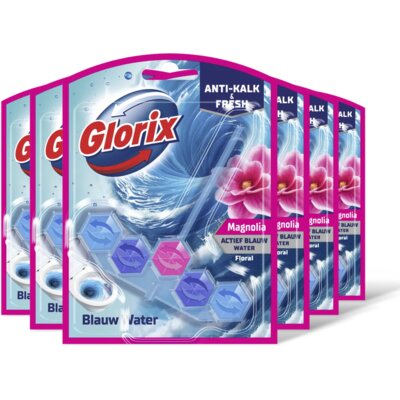 pdp-image-Glorix Pink magnolia blauw water wc-blok 6-pack
