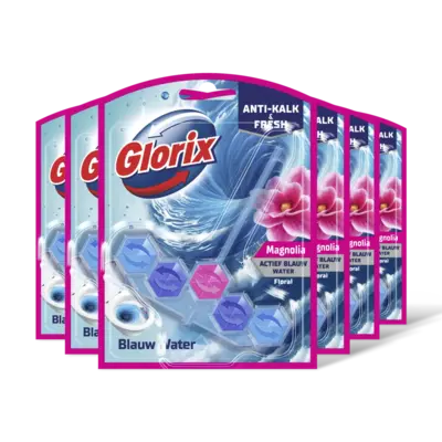 pdp-image-Glorix Pink magnolia blauw water wc-blok 6-pack