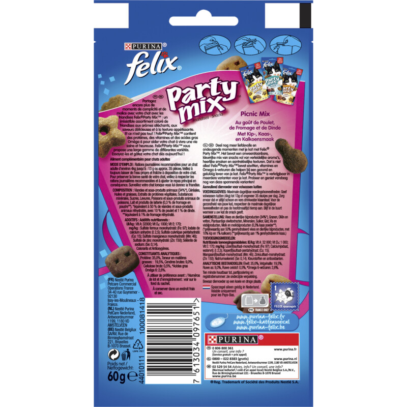 Een afbeelding van Felix Party mix picnic kattensnack