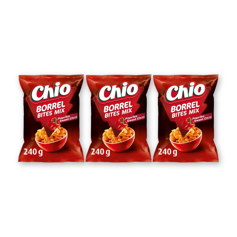 Borrel bites paprika sweet chili 3-pack