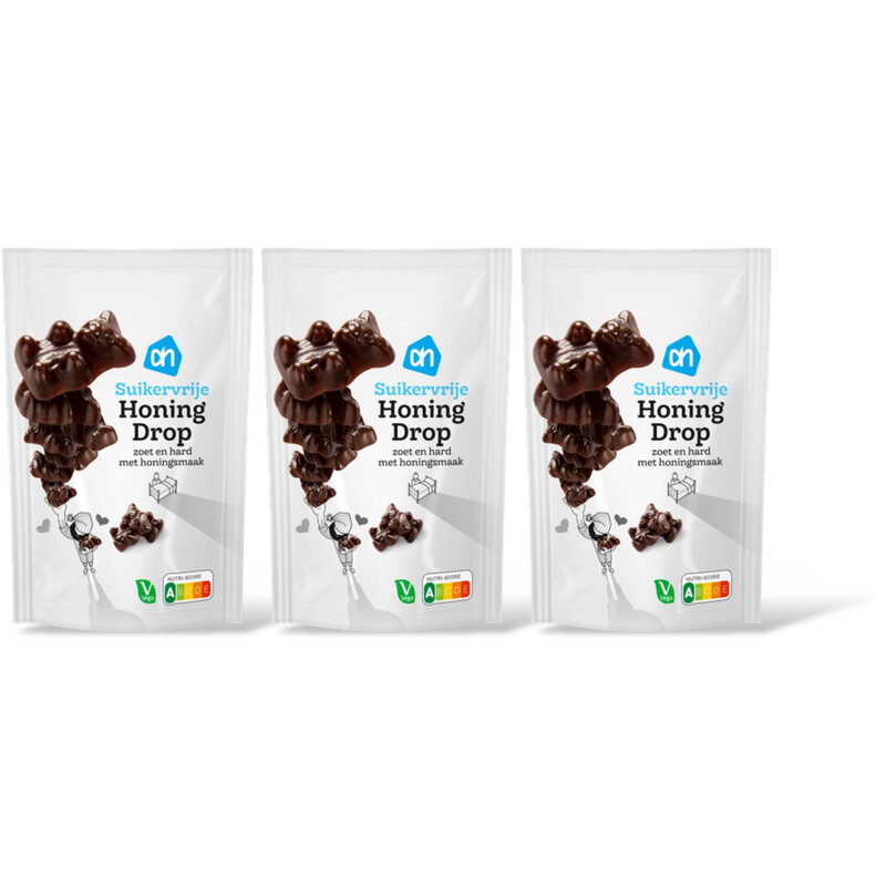 AH Honingdrop suikervrij 3-pack