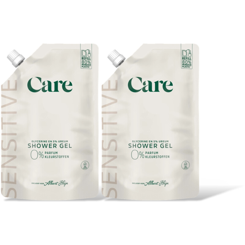 Care Sensitive shower gel 0% refill 2-pack