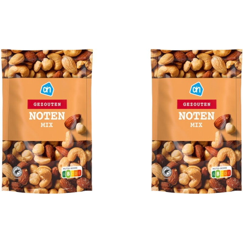 Een afbeelding van AH Gevarieerde notenmelange gezouten 2-pack