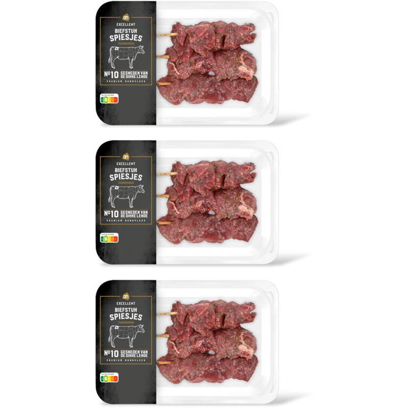AH Excellent Biefstukspiesjes tuinkruiden 3-pack
