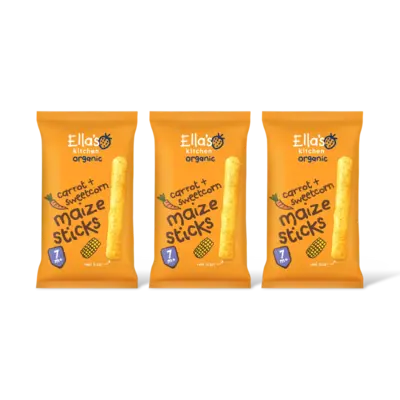 pdp-image-Ella's kitchen Maize sticks wortels, mais 7m+ bio 3-pck
