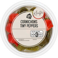 Een afbeelding van AH Kleintje cornichons tiny peppers