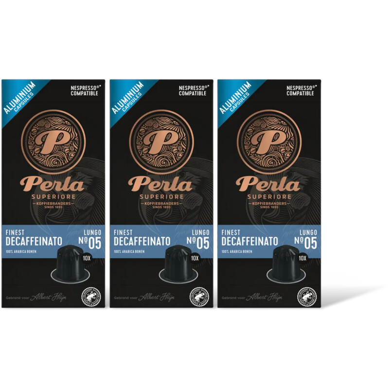 Perla Superiore Finest decaffeinato lungo capsules 3-pck