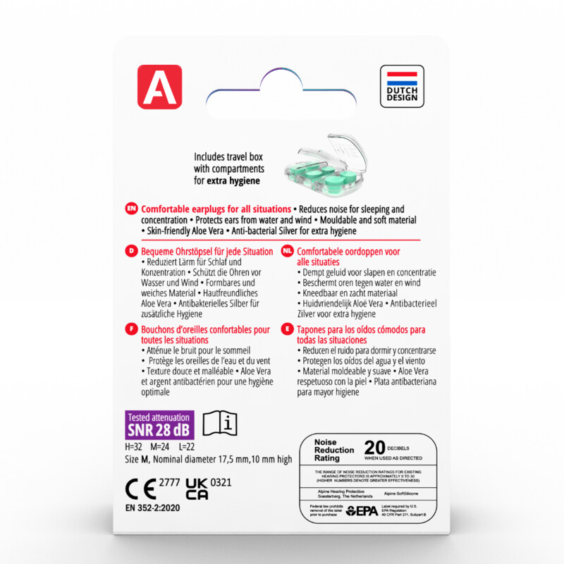 Een afbeelding van Alpine Silicone oordop voor slapen en zwemmen